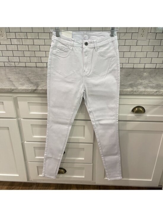 Lover Brand Fashion Denim - Lover Brand Fashion Jeans Womens Large White Denim Skinny Pants Stretch Bohemian